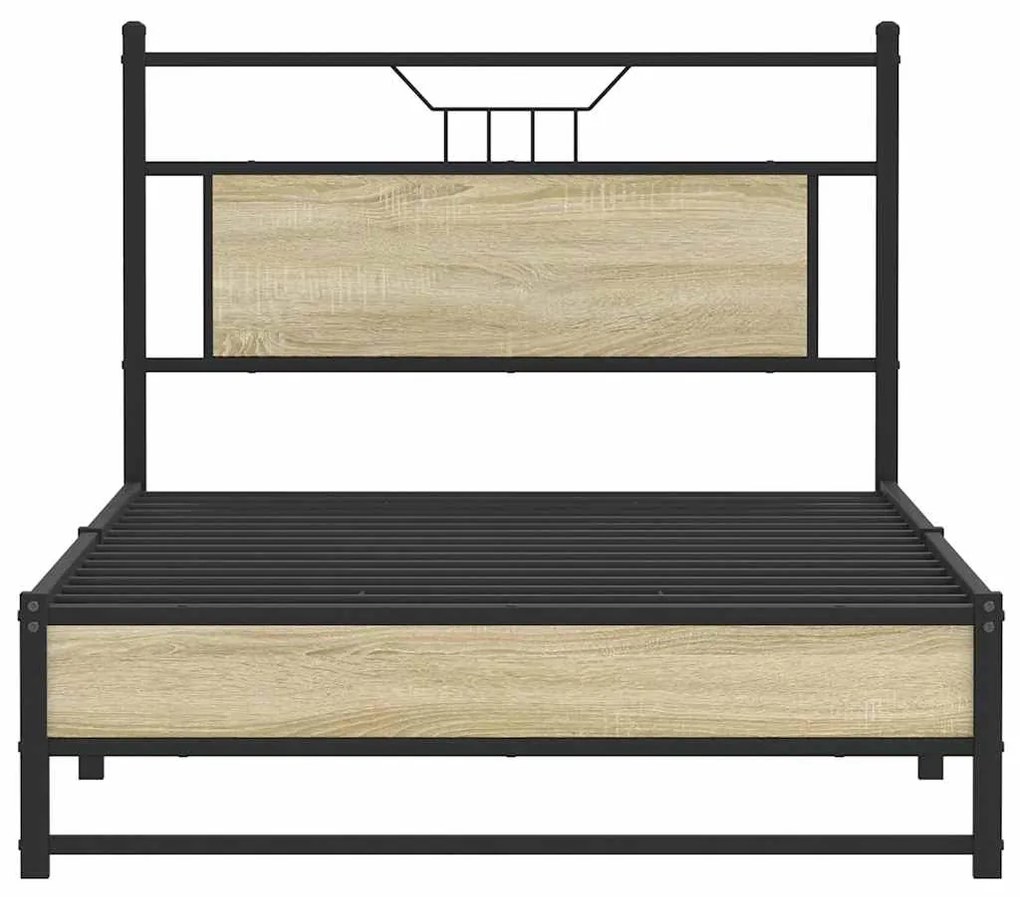 vidaXL Πλαίσιο Κρεβατιού Χωρ. Στρώμα Sonoma Δρυς 100x200εκ Επ. Ξύλο