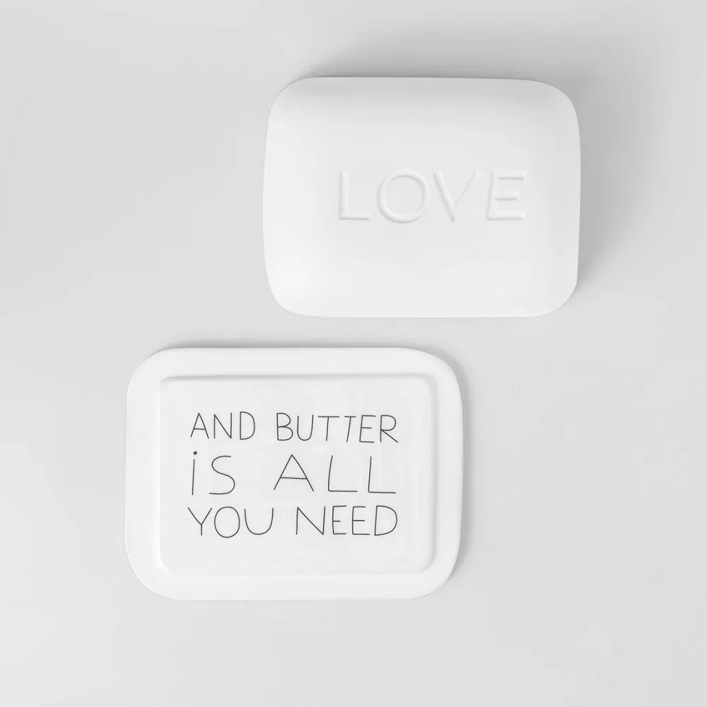 Βουτυριέρα Love And Butter RD0017918 14,5x11x5,5cm White Raeder Πορσελάνη
