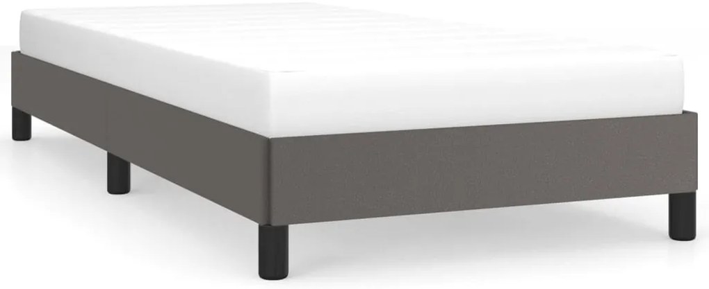 vidaXL Πλαίσιο Κρεβατιού Γκρι 100x200 εκ. από Συνθετικό Δέρμα