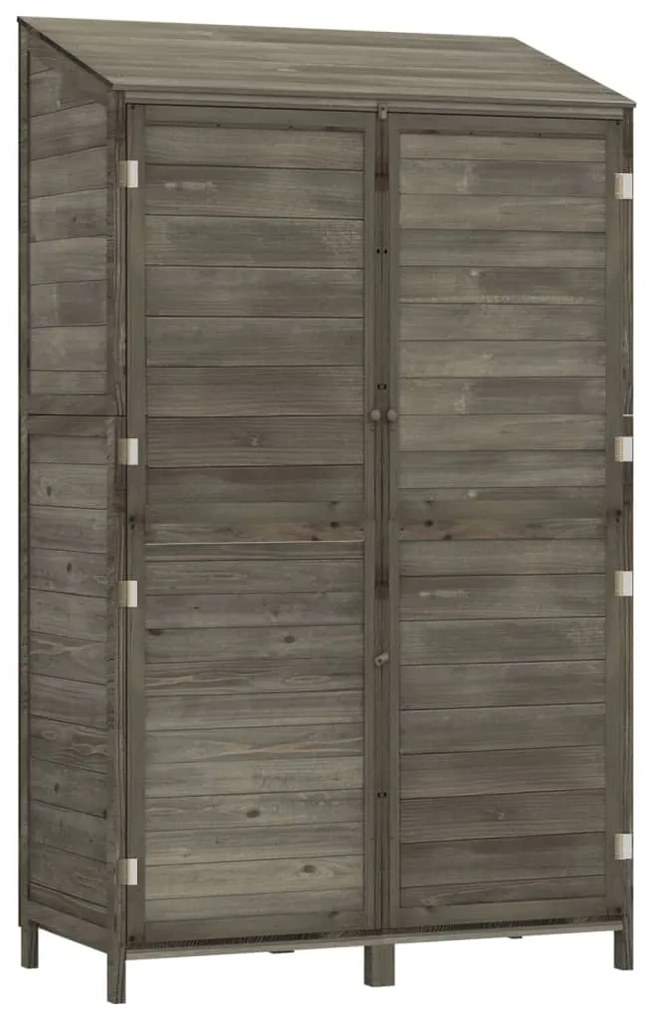 vidaXL Αποθήκη Κήπου Ανθρακί 102 x 52 x 174,5 εκ. Μασίφ Ξύλο Ελάτης