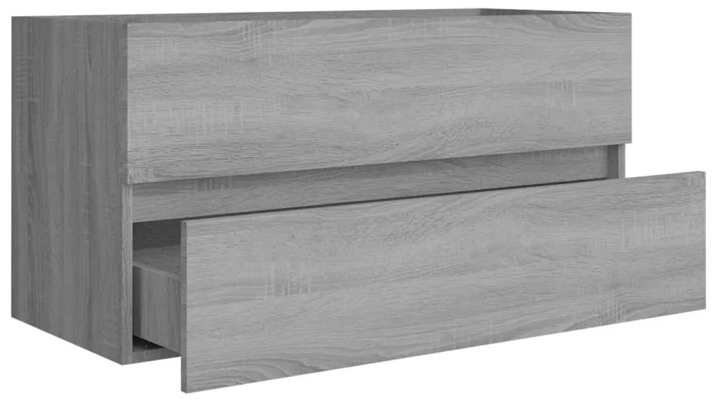 vidaXL Ντουλάπι Νιπτήρα Γκρι Sonoma 90x38,5x45 εκ. Επεξεργασμένο Ξύλο