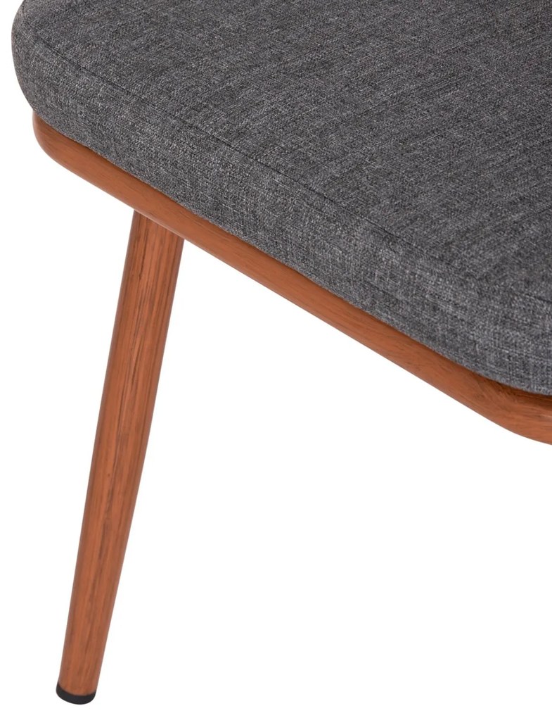 Καρέκλα - Πολυθρόνα HARRIET C5548.11 Αλουμίνιο Καφέ με Σχοινί Γκρί 60x62x80,5Υ εκ. 4αδα 60x62x80.5 εκ.