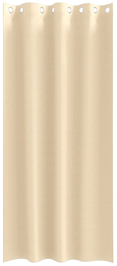 vidaXL Κουρτίνες με κουρτίνες 2 pcs Κρεμ 225 x 140 εκ. Πολυεστέρας