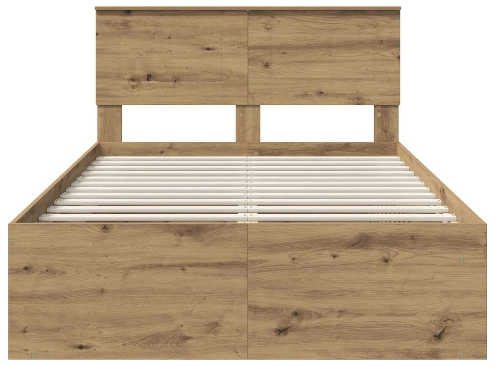 vidaXL Σκελετός Κρεβατιού Καρυδιά Χειροποίητης Εργασίας 120 x 190 cm