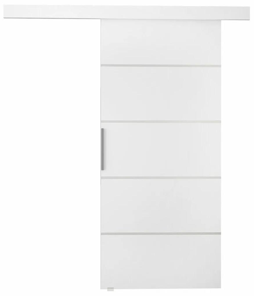 Συρόμενες πόρτες Atlanta 188, 23 kg, Άσπρο, Πλαστικοποιημένη μοριοσανίδα, Αλουμίνιο | Epipla1.gr
