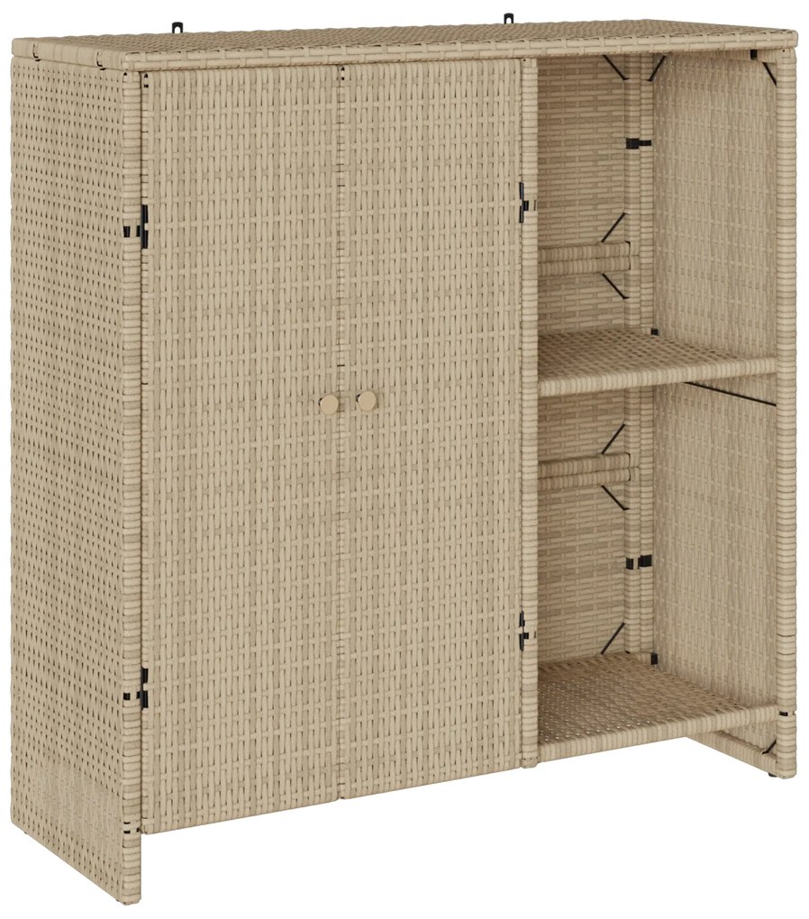 vidaXL Ντουλάπα Αποθήκευσης Μπεζ 100x36x102 εκ Ρατάν