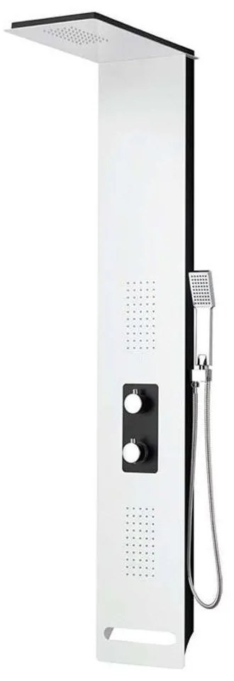 Στήλη Υδρομασάζ Bianco Nero A7117 148x24,5cm White-Black Praxis Aluminium