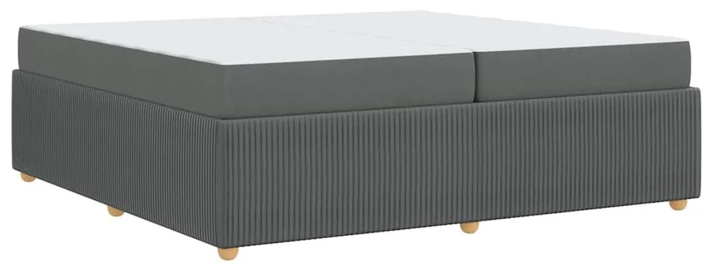 vidaXL Σκελετός Κρεβατιού Άλλο Σκούρο γκρι 200 x 200 cm ύφασμα