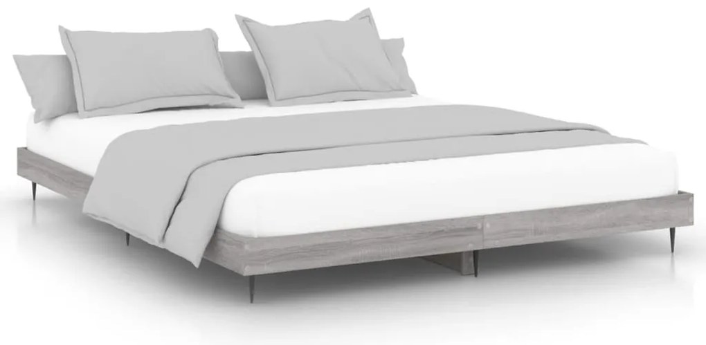 vidaXL Πλαίσιο Κρεβατιού Γκρι Sonoma 120x200 εκ. Επεξεργασμένο Ξύλο