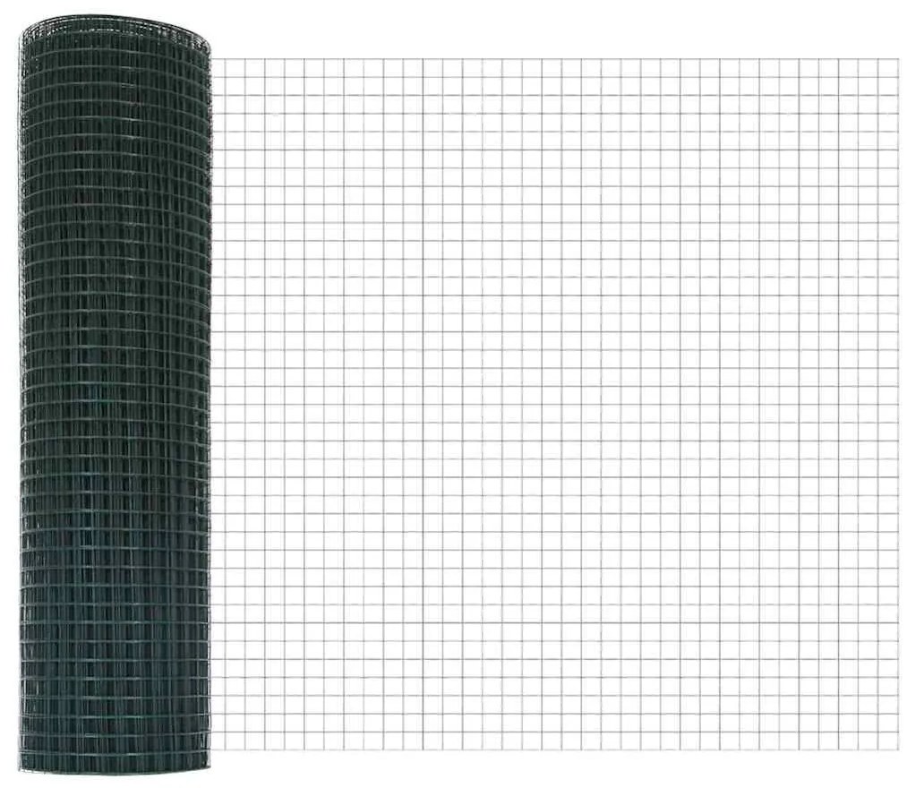 vidaXL Στύλος Περιφράξεων Πράσινο 10 x 0,5 m (25 x 25 mm πλέγμα)