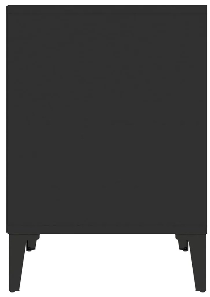 vidaXL Κομοδίνο Μαύρο 40 x 35 x 50 εκ.