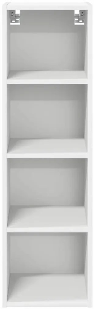 vidaXL Κρεμαστό ντουλάπι με αποθήκευση Riga Λευκό 30 x 29,5 x 100 εκ.