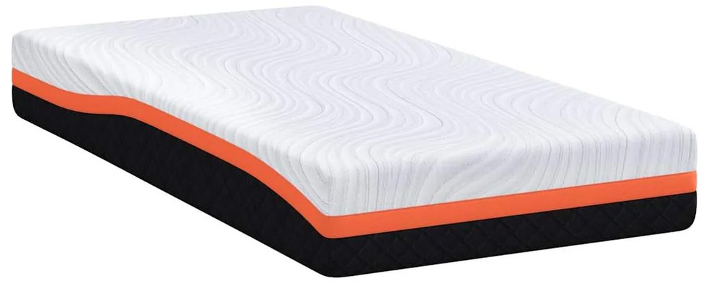 vidaXL Στρώμα Λευκό και Μαύρο 80 x 160 cm Αφρός Εμποτισμένος με Gel