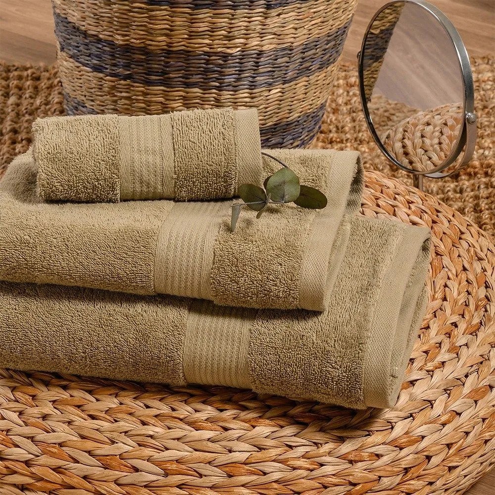 Πετσέτες Kenzo (Σετ 3τμχ) Olive Melinen Towels Set 70x140cm 100% Βαμβάκι