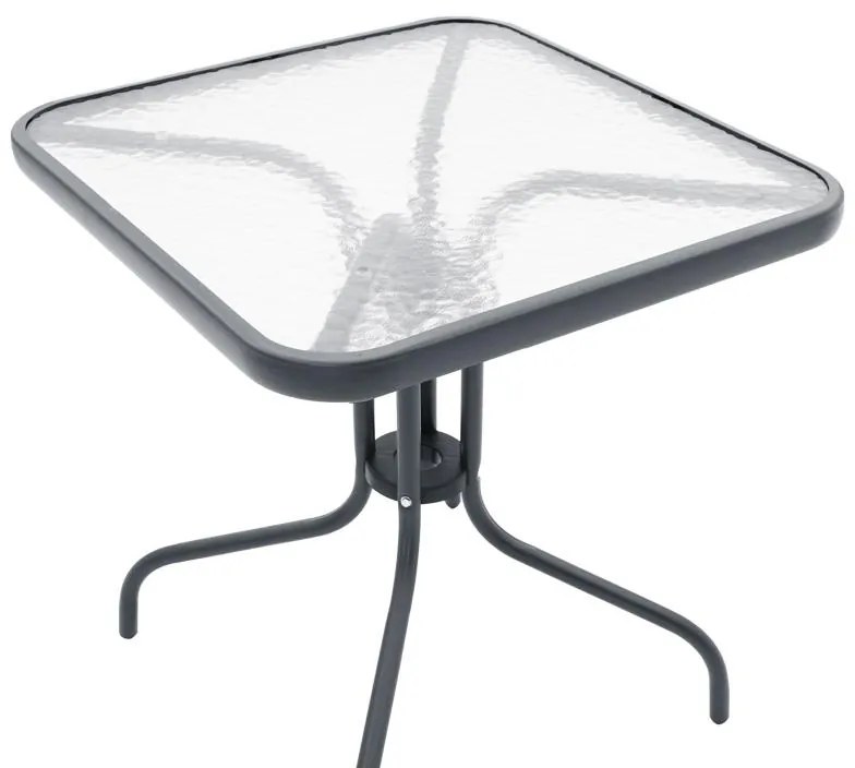 Σετ κήπου - Τραπεζαρία Watson - Sussie 3 τεμ. μέταλλο - γυαλί ανθρακί 70x70x70 εκ. 70x70x70 εκ.