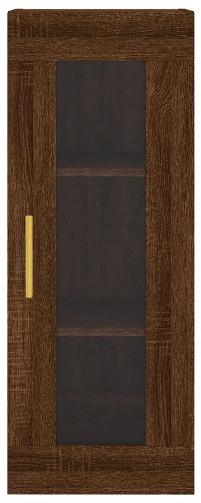 vidaXL Ντουλάπι Καφέ Δρυς 34,5 x 34 x 180 εκ. από Επεξεργασμένο Ξύλο