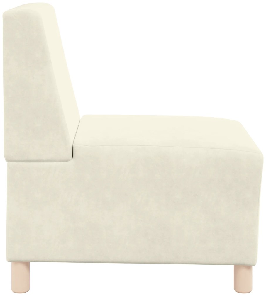 vidaXL Καναπέδες 3 pcs Κρεμ 55 x 74 x 82 εκ. Βελούδο