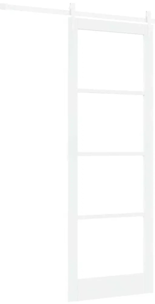 vidaXL Ολισθητή Πόρτα Χειροκίνητος Λευκό 83 x 232 εκ. Ξύλο και μέταλλο
