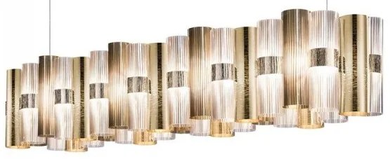Κρεμαστό Φωτιστικό Οροφής LED 110W Dimmable Μήκος 142cm La Lollo 140 Slamp-LALS3XLGLD01T00NMTEU-Χρυσό LALS3XLGLD01T00NMTEU