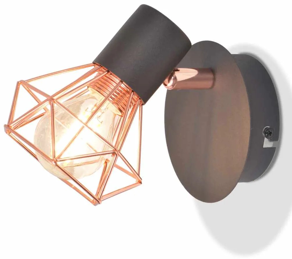 vidaXL Απλίκες Τοίχου 2 τεμ. με 2 Λαμπτήρες LED Filament 8 W