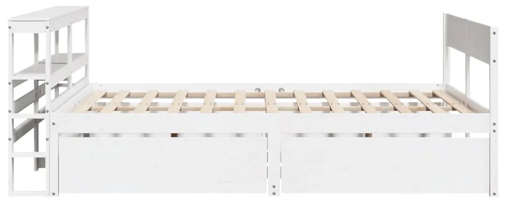 vidaXL Σκελετός Κρεβ. Χωρίς Στρώμα Λευκό 160x200 εκ Μασίφ Πεύκο