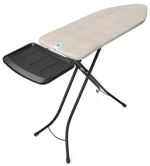 Τραπέζι σιδερώματος Brabantia C 1008896, 124x45 cm, 7 θέσεις ρύθμισης, υποδοχή γεννήτριας ατμού, ανοιχτό γκρι