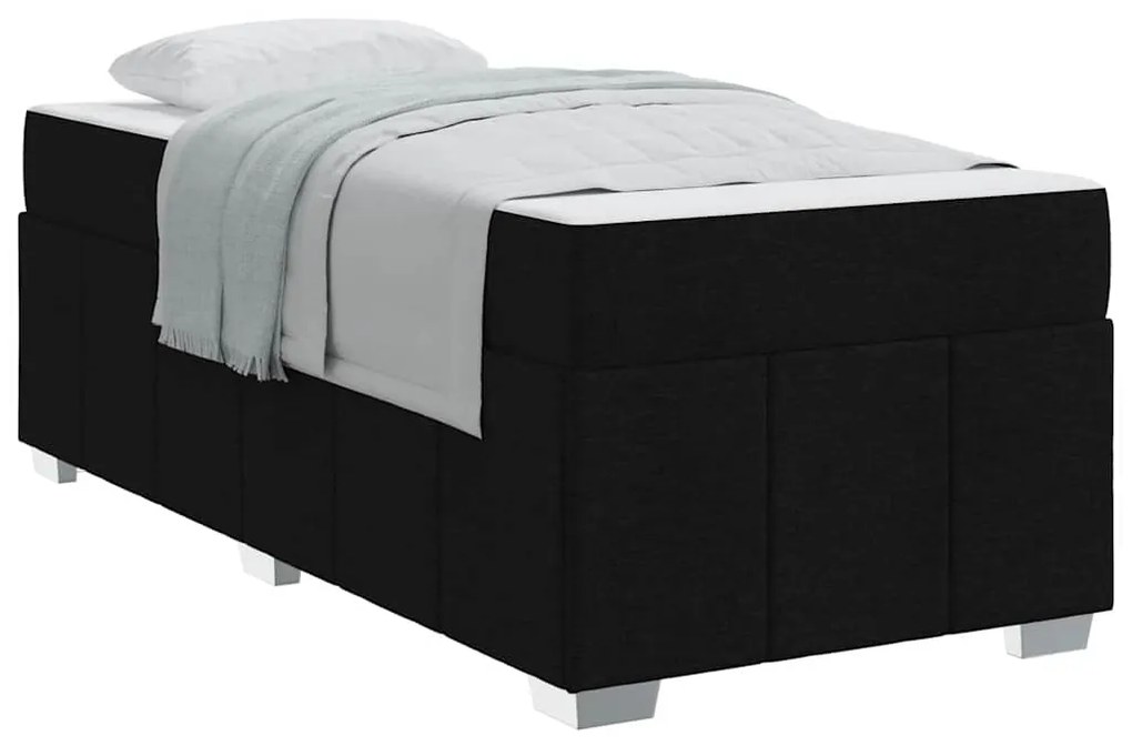 vidaXL Σκελετός Κρεβατιού Μαύρο 90 x 190 cm ύφασμα