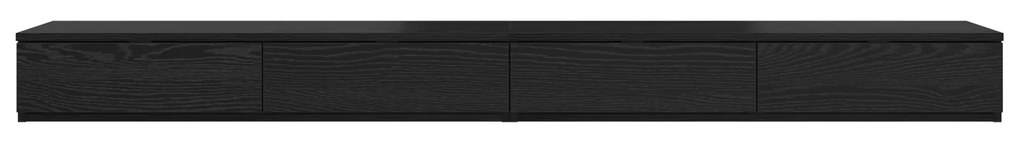 vidaXL Σκούρα Συρτάρια Κρεβατιού 180x36,5x16,5 εκ. Ξύλο Επενδεδυμένο