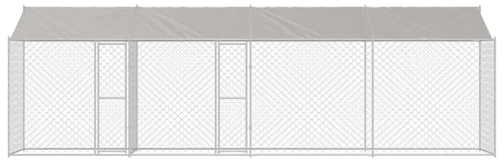 vidaXL Κλουβί σκύλου Ασημί 800 x 200 x 256 εκ. Επικαλυμμένος Χάλυβας
