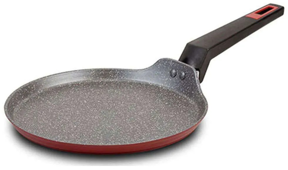 Κρεπιέρα Αντικολλητική Taurus 10-144-062 24cm Bordo-Black Nava 24cm Aluminium