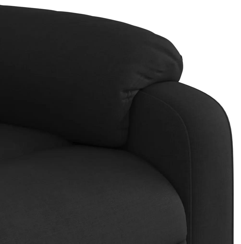 Πολυθρόνα Μασάζ Ηλεκ. Ανακλινόμενη Μαύρη Υφασμάτινη - Μαύρο