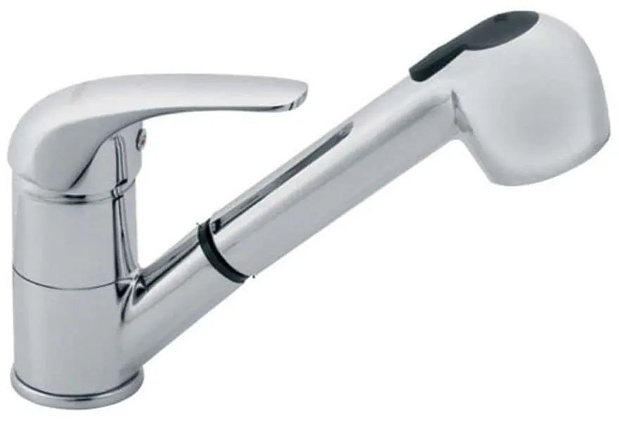 Μπαταρία Κουζίνας Με Αποσπώμενο Ντους Vasto BVA8 Chrome Ferro Metal