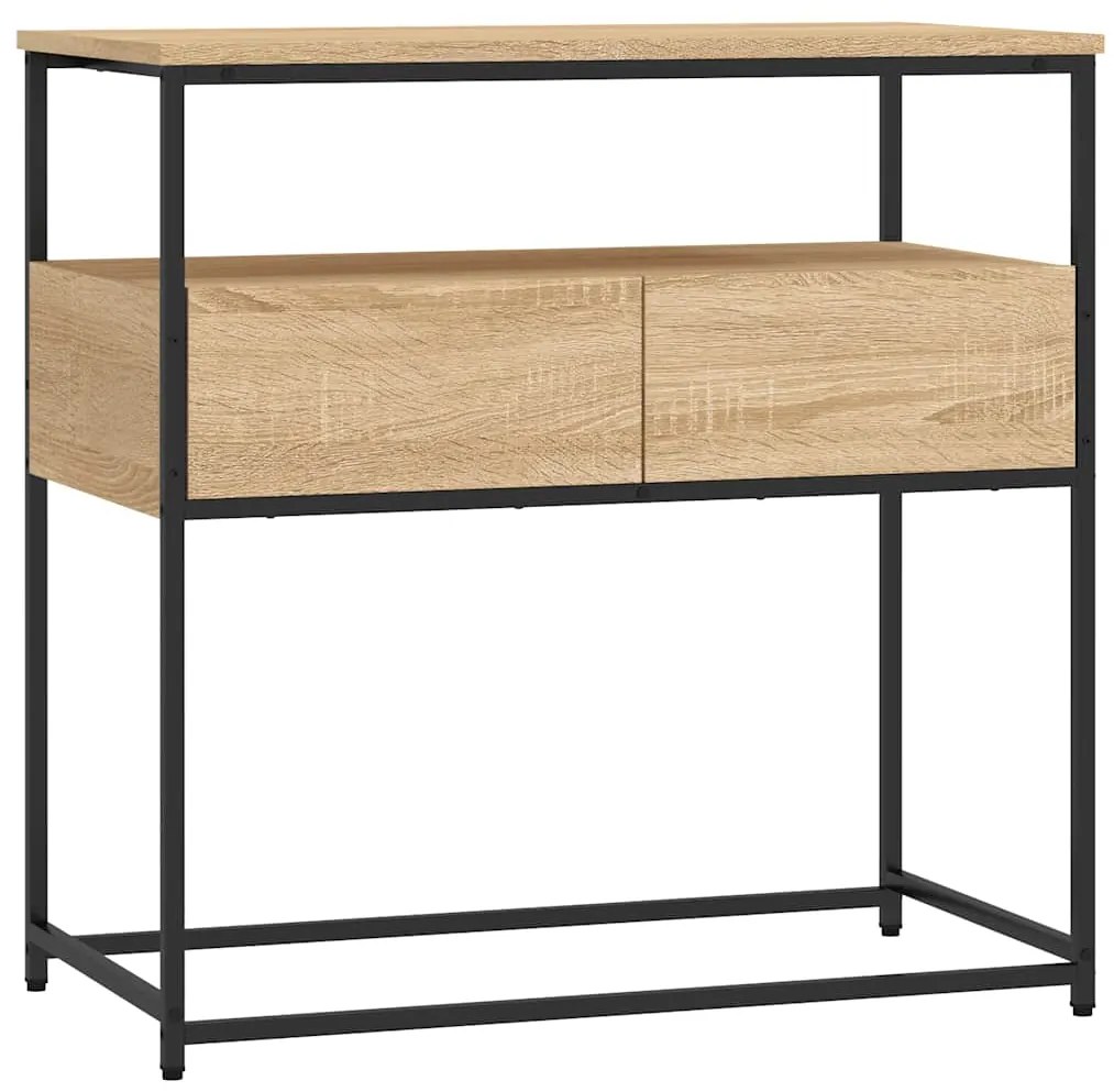 vidaXL Κονσόλα Τραπεζιού Sonoma Δρυς 75 x 40 x 75 εκ. από Τεχνητό Ξύλο