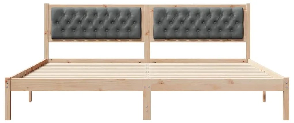 vidaXL Σκελετός Κρεβατιού με κεφαλάρι Σκούρο Γκρι 200 x 200 cm