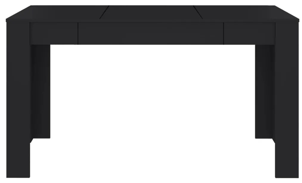 vidaXL Τραπεζαρία Μαύρη 140 x 74,5 x 76 εκ. από Επεξεργασμένο Ξύλο