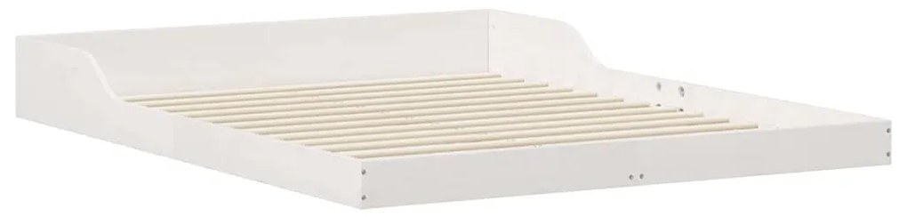 vidaXL Σκελετός Κρεβατιού Λευκό 160 x 220 cm Μασίφ ξύλο πεύκου