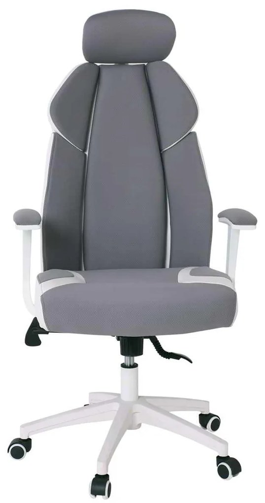 Πολυθρόνα BF8300 Διευθ.Γκρι Microfiber/Λευκό Pu