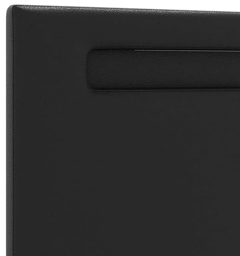 vidaXL LED κεφαλάρι Μαύρο 180 cm Τεχνητό Δέρμα