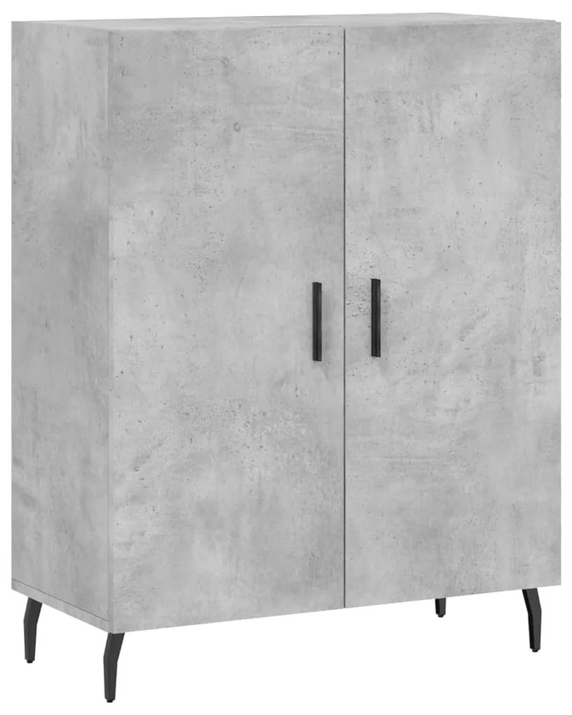 vidaXL Ντουλάπι Γκρι Σκυροδέματος 69,5x34x180 εκ. Επεξεργασμένο Ξύλο