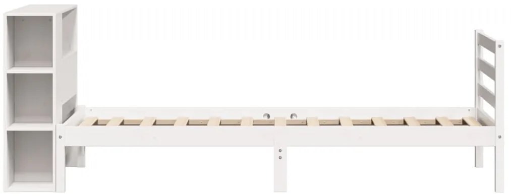 vidaXL Κρεβάτι Βιβλιοθήκη Χωρίς Στρώμα 90x190 εκ Μασίφ Ξύλο Πεύκου