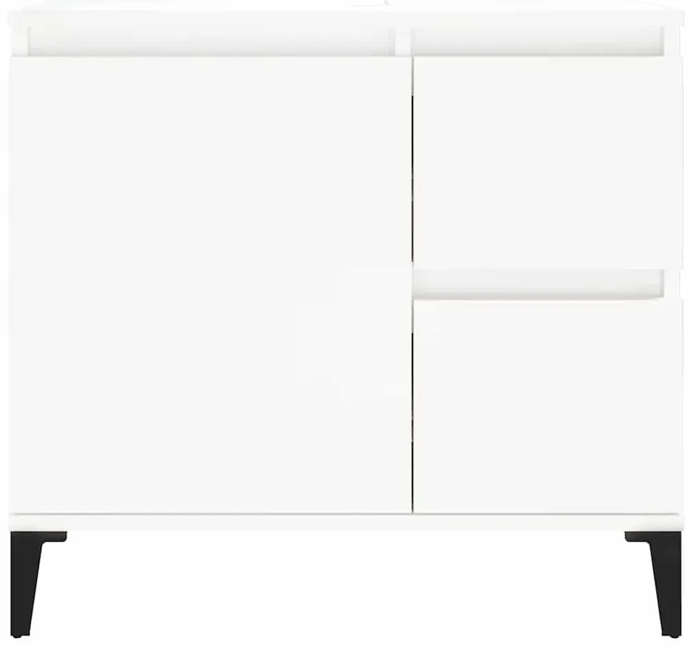 vidaXL Ντουλάπι Μπάνιου Λευκό 65 x 33 x 60 εκ. από Επεξεργασμένο Ξύλο