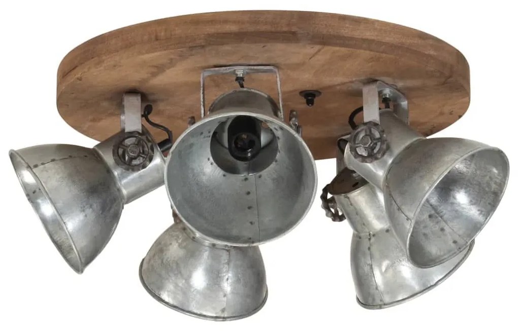 Φωτιστικό Οροφής 25 W Vintage Ασημί 50x50x25 εκ. Ε27 - Ασήμι