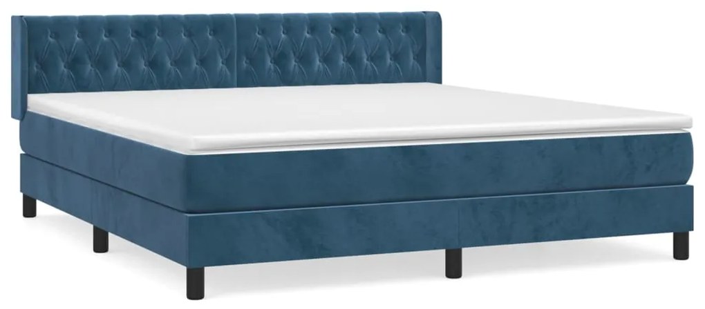 ΚΡΕΒΑΤΙ BOXSPRING ΜΕ ΣΤΡΩΜΑ ΣΚΟΥΡΟ ΜΠΛΕ 160X200 ΕΚ. ΒΕΛΟΥΔΙΝΟ 3131151