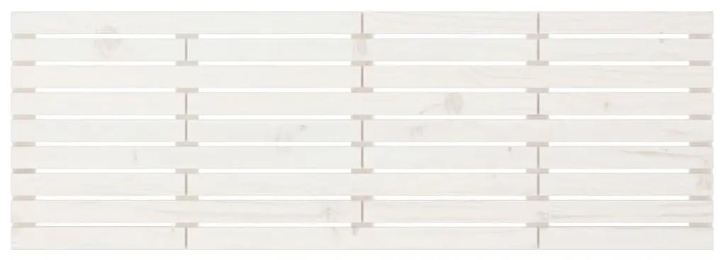 vidaXL Κεφαλάρι Τοίχου Λευκό 186x3x63 εκ. από Μασίφ Ξύλο Πεύκου