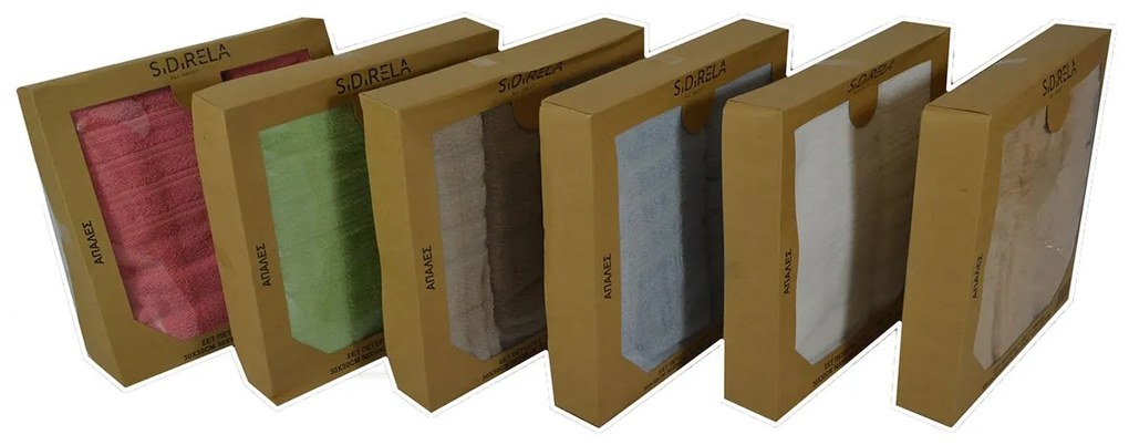 Σετ πετσέτες 3τμχ από ύφασμα σε γκρι χρώμα 70x140