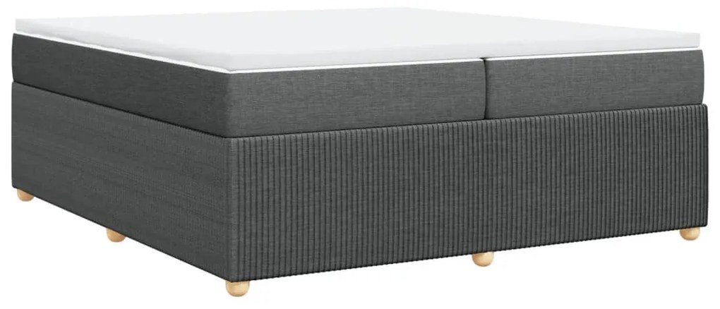 ΚΡΕΒΑΤΙ BOXSPRING ΜΕ ΣΤΡΩΜΑ ΣΚΟΥΡΟ ΓΚΡΙ 200X200 ΕΚ. ΥΦΑΣΜΑΤΙΝΟ 3285596