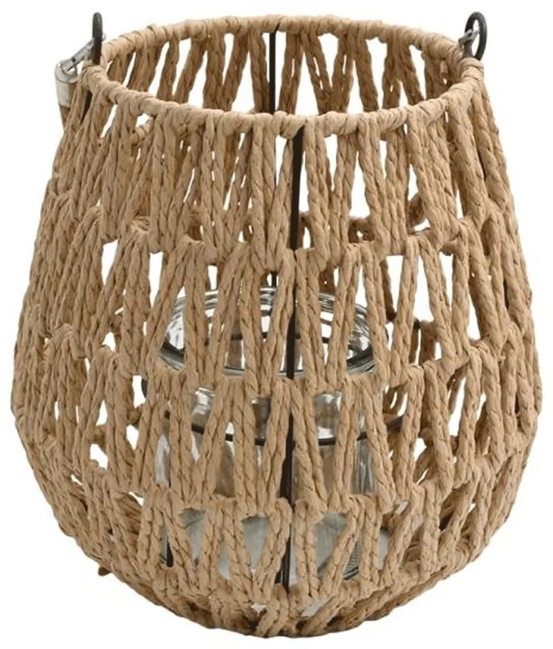 Φανάρι Ψάθινο Umeko 726-124-013 21x22cm Natural Mat