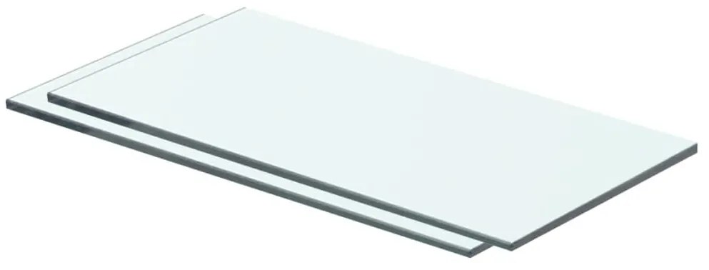 vidaXL Ράφια Πάνελ 2 τεμ. Διάφανα 40 x 15 εκ. Γυάλινα