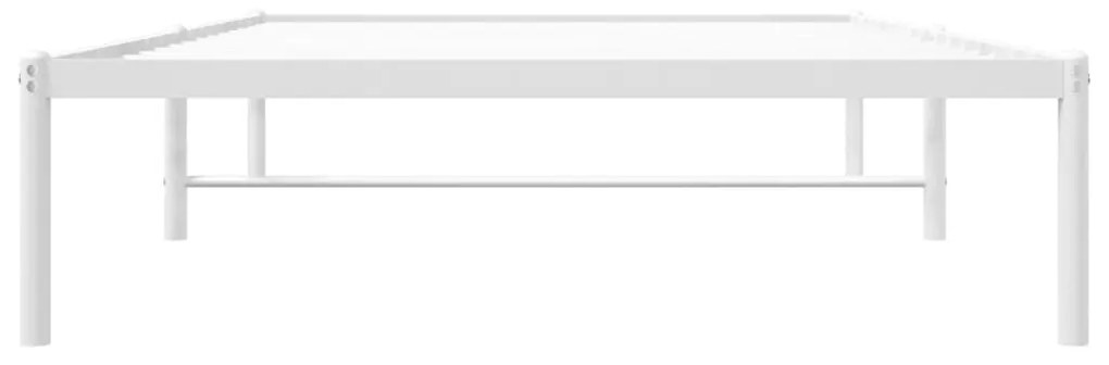 vidaXL Πλαίσιο Κρεβατιού Λευκό 107 x 203 εκ. Μεταλλικό