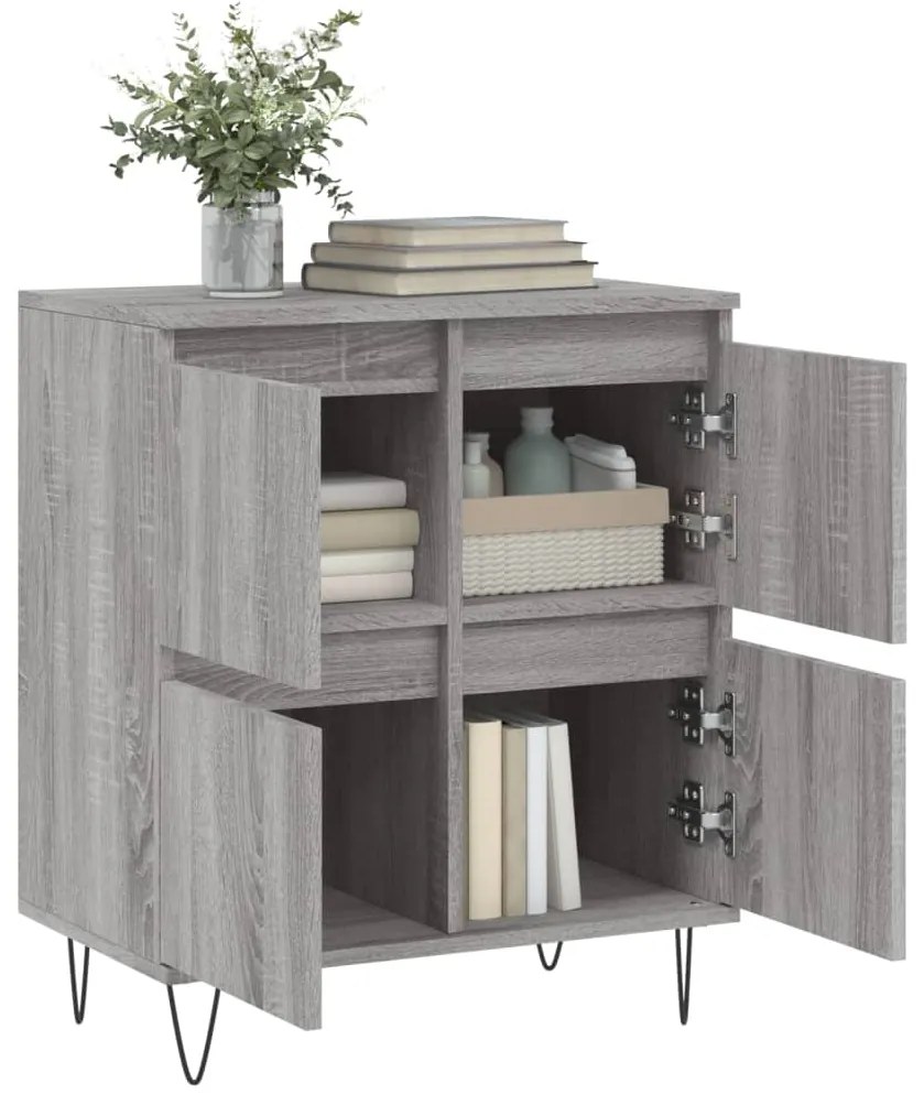 vidaXL Ντουλάπι Γκρι Sonoma 60x35x70 εκ. από Επεξεργασμένο Ξύλο